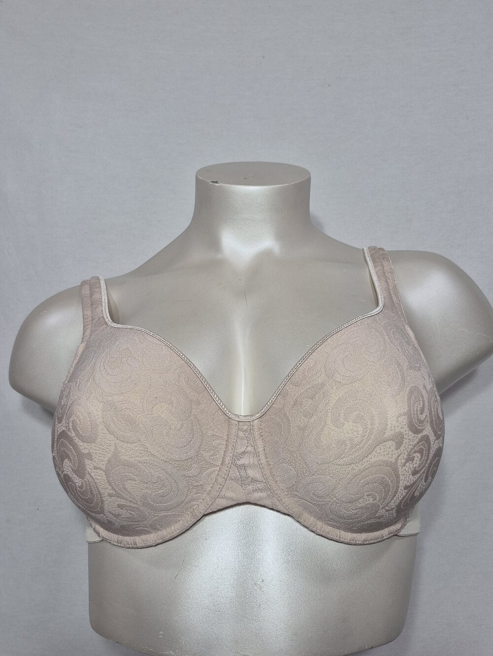 38D Vanity Fair 75031 Beautiful Benefits Enchanted Lace Full Figure UW Bra Beige